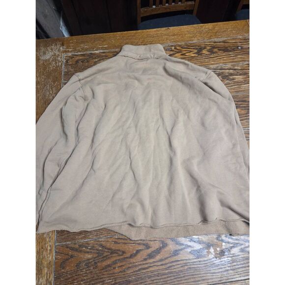 Frank & Eileen Patrick Popover Henley Triple Fleece Top In Camel Sz XL - Picture 7 of 7